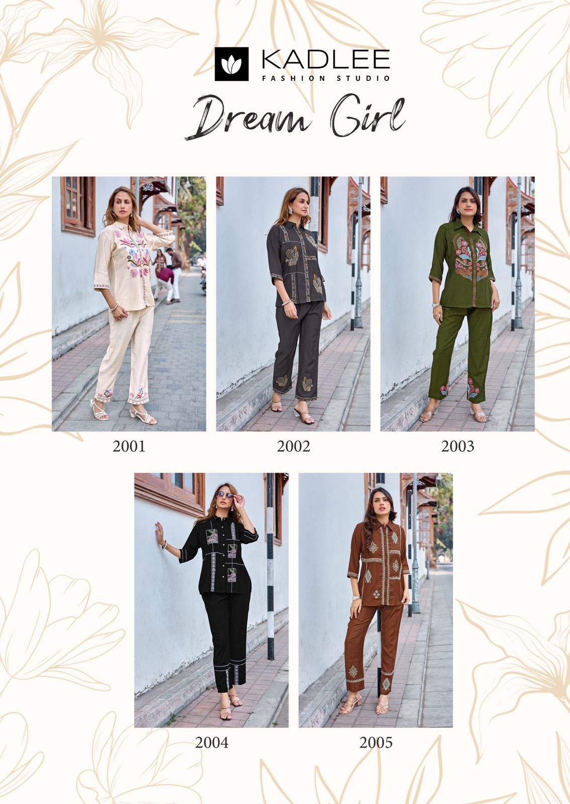 Dream Girl Kadlee Viscose Weaving Co Ord Set Wholesale Price