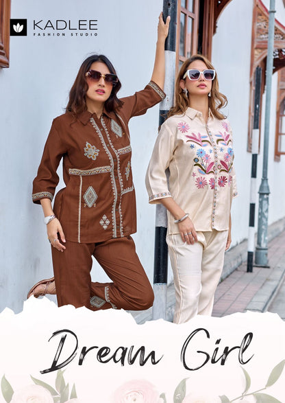 Dream Girl Kadlee Viscose Weaving Co Ord Set Wholesale Price