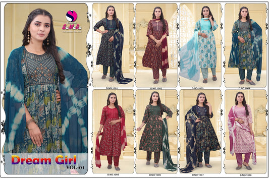 Dream Girl Vol 1 Umbrella Samara Capsule Print Readymade Pant Style Suits Manufacturer