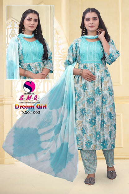 Dream Girl Vol 1 Umbrella Samara Capsule Print Readymade Pant Style Suits Manufacturer