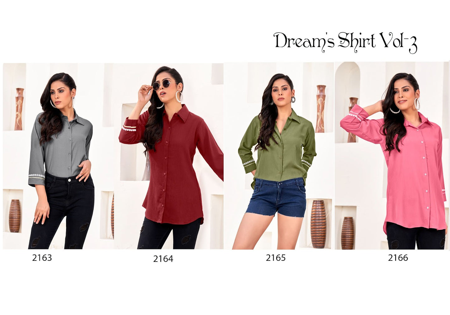 Dreams Vol 3 Moksh International Cotton Women Shirts Wholesale