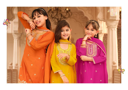 Dreamy Nanni Munni Chinnon Girls Readymade Pant Suits Exporter Ahmedabad
