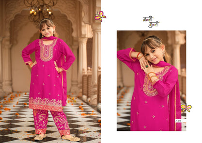Dreamy Nanni Munni Chinnon Girls Readymade Pant Suits Exporter Ahmedabad