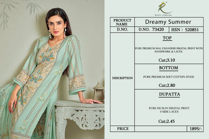 Dreamy Summer 73420 Rakhi Fashion Mal Chanderi Pant Style Suits Wholesale Price