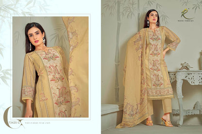 Dreamy Summer 73420 Rakhi Fashion Mal Chanderi Pant Style Suits Wholesale Price