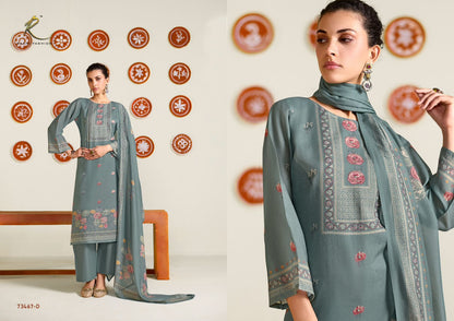 Dreamy Summer 73467 Rakhi Fashion Mul Chanderi Pant Style Suits Wholesaler Ahmedabad