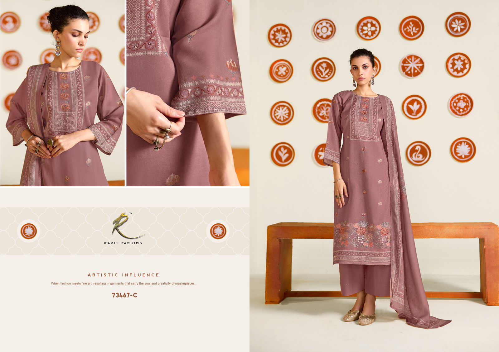 Dreamy Summer 73467 Rakhi Fashion Mul Chanderi Pant Style Suits Wholesaler Ahmedabad
