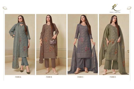 Dreamy Summer Rakhi Fashion Mal Chanderi Pant Style Suits Wholesaler