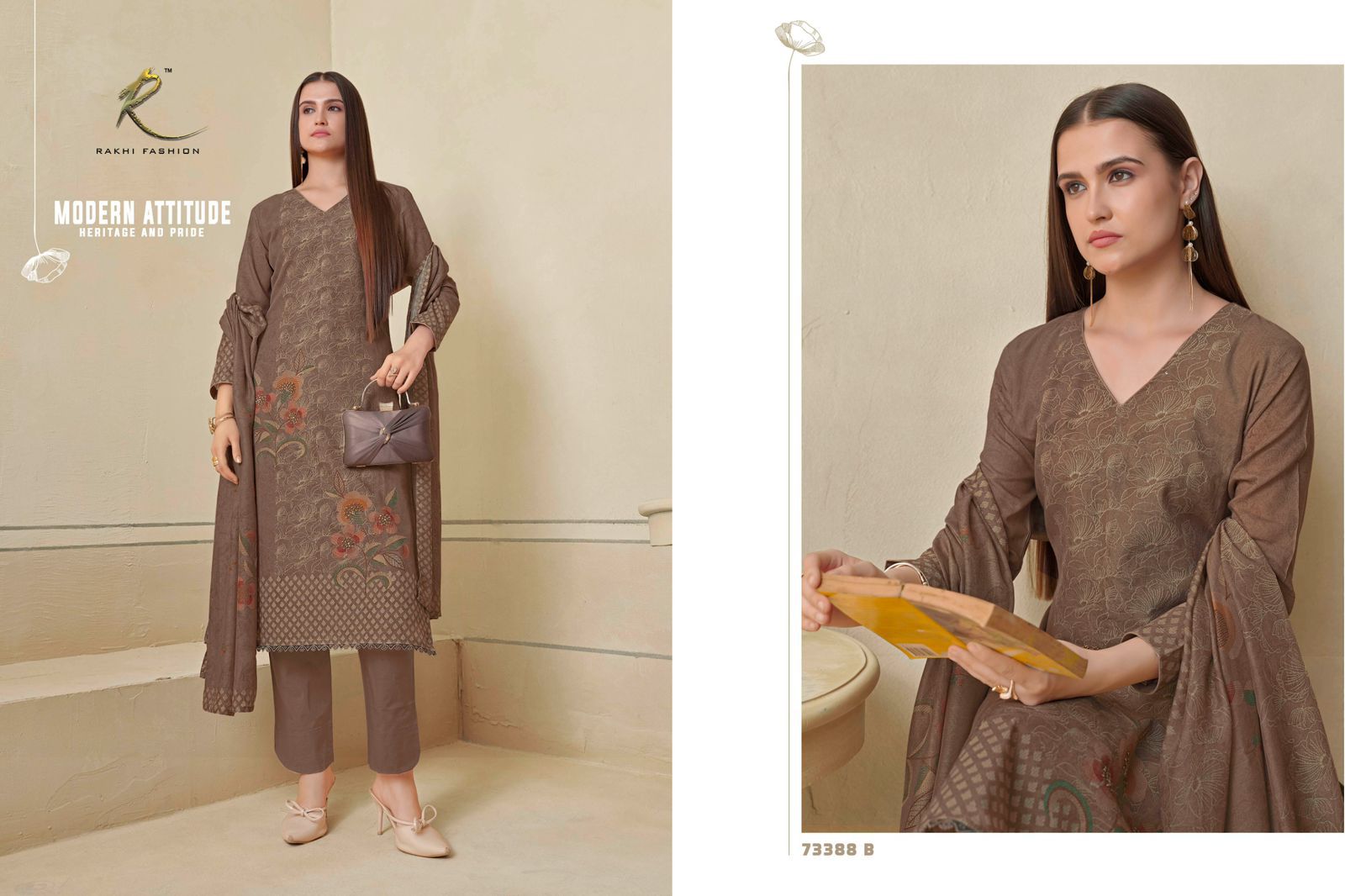 Dreamy Summer Rakhi Fashion Mal Chanderi Pant Style Suits Wholesaler