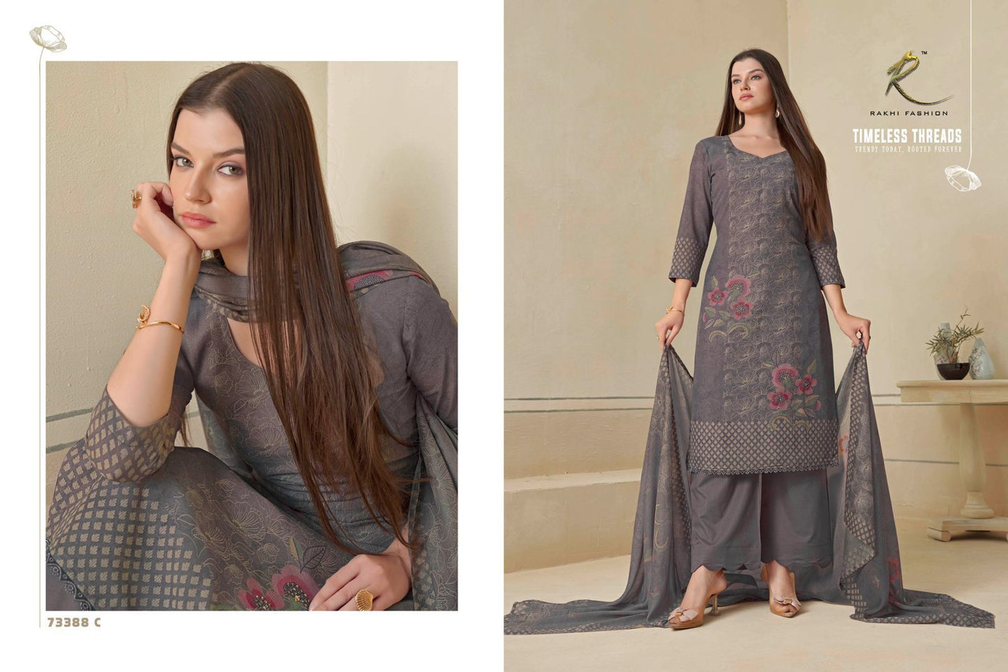 Dreamy Summer Rakhi Fashion Mal Chanderi Pant Style Suits Wholesaler
