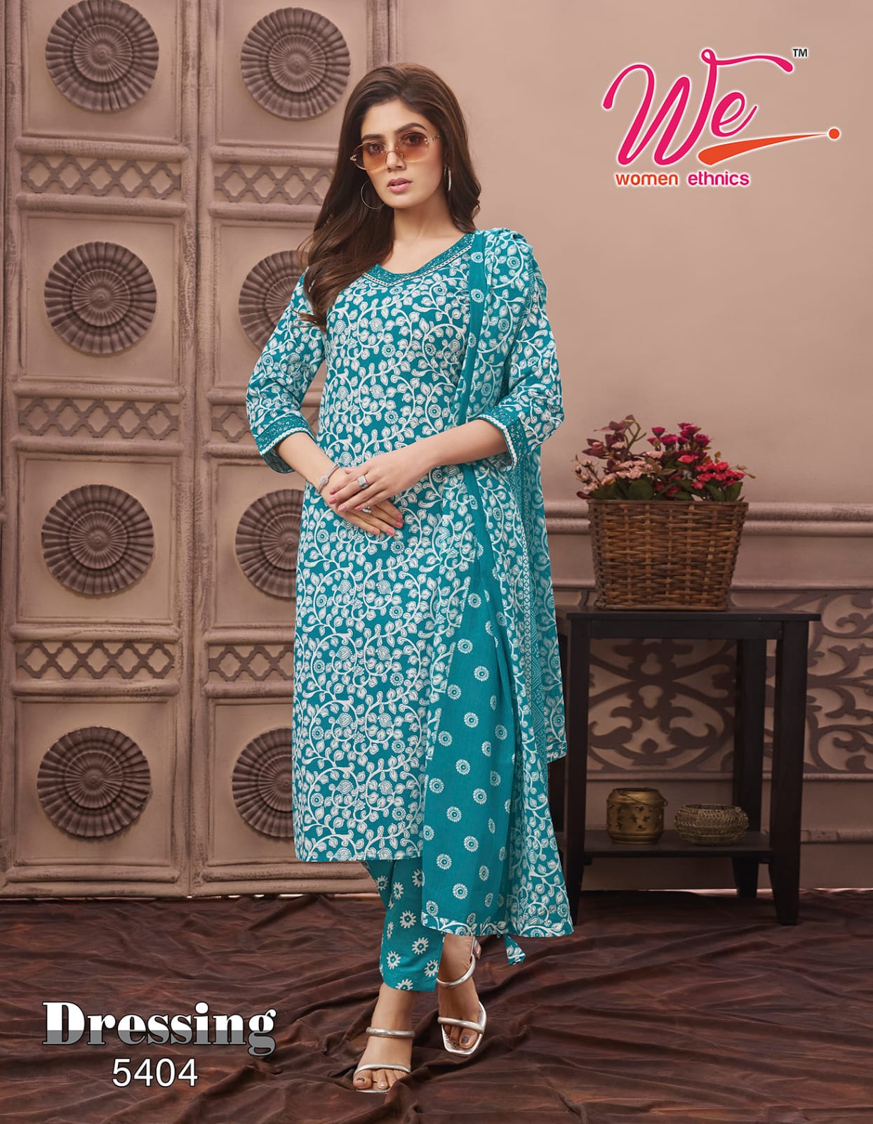 Dressing We Women Ethnics Pure Cotton Readymade Pant Style Suits Supplier India