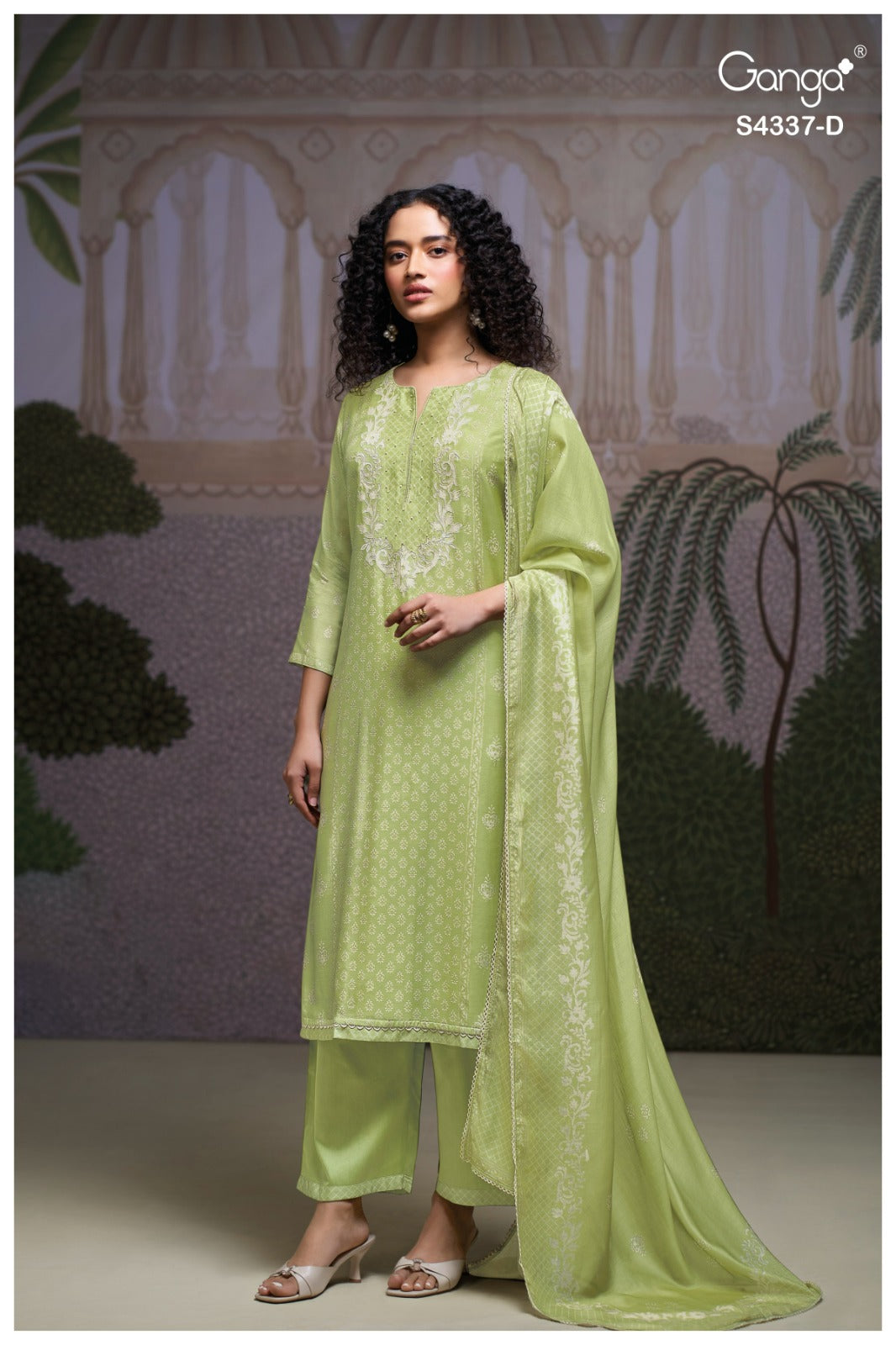Dreya S4337 Ganga Mul Plazzo Style Suits Supplier India