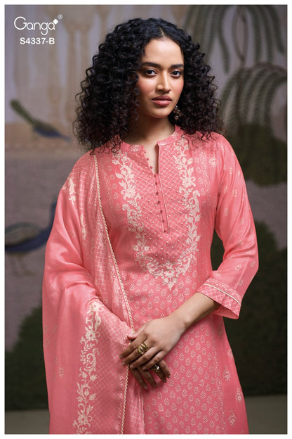Dreya S4337 Ganga Mul Plazzo Style Suits Supplier India