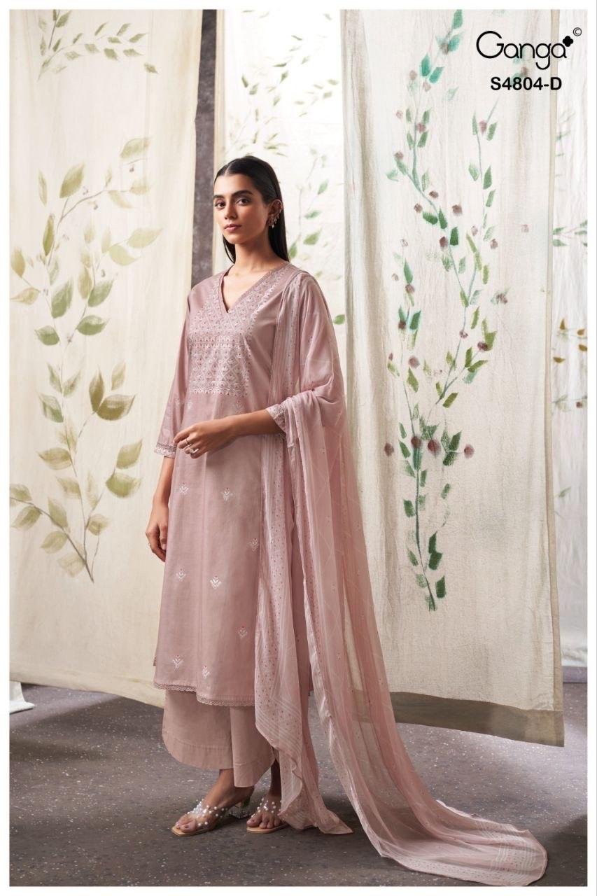 Drisanae S4804 Ganga Cotton Plazzo Style Suits Supplier Ahmedabad