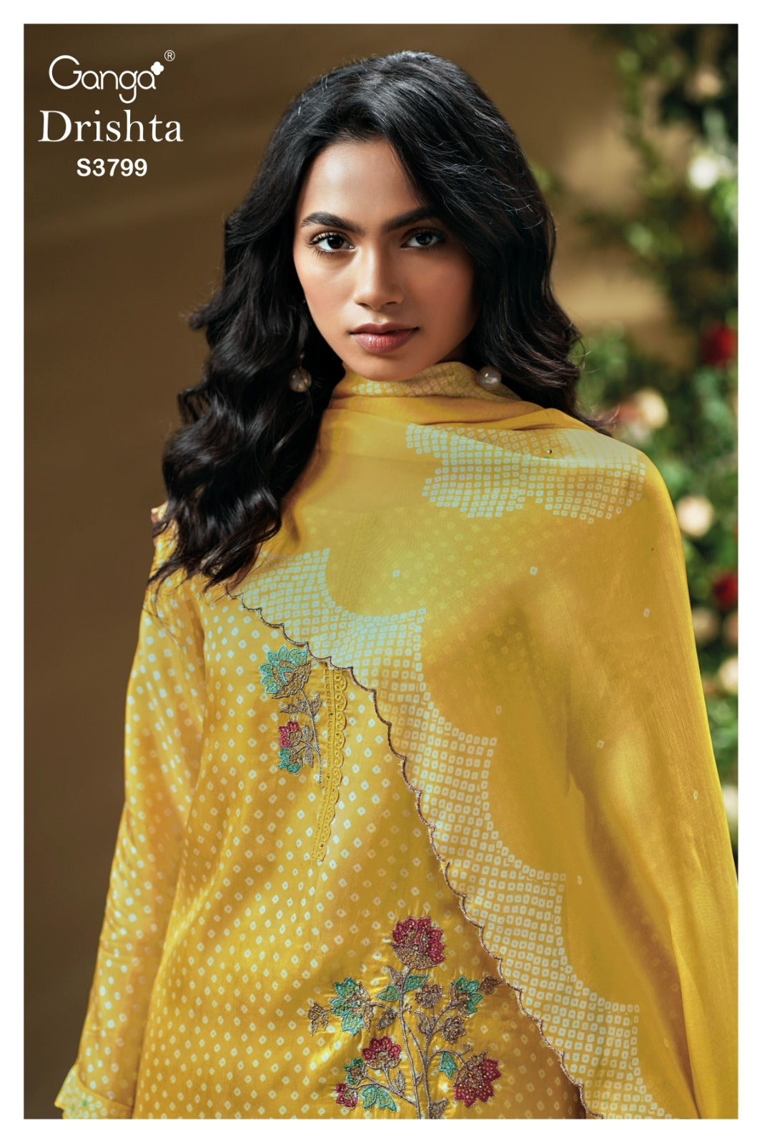 Drishta 3799 Ganga Premium Bemberg Plazzo Style Suits Manufacturer India
