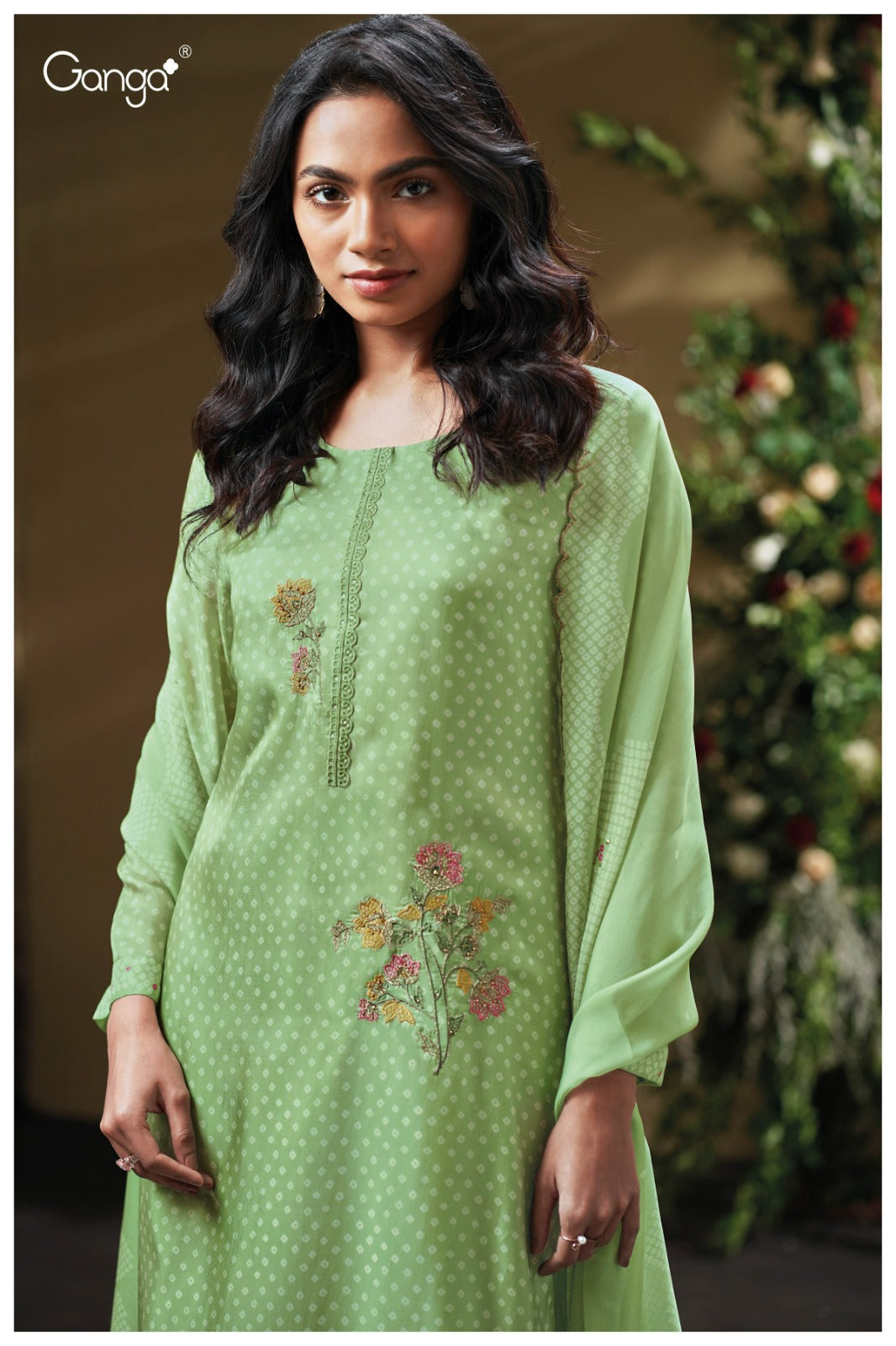Drishta 3799 Ganga Premium Bemberg Plazzo Style Suits Manufacturer India