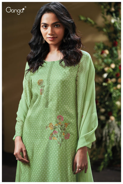 Drishta 3799 Ganga Premium Bemberg Plazzo Style Suits Manufacturer India