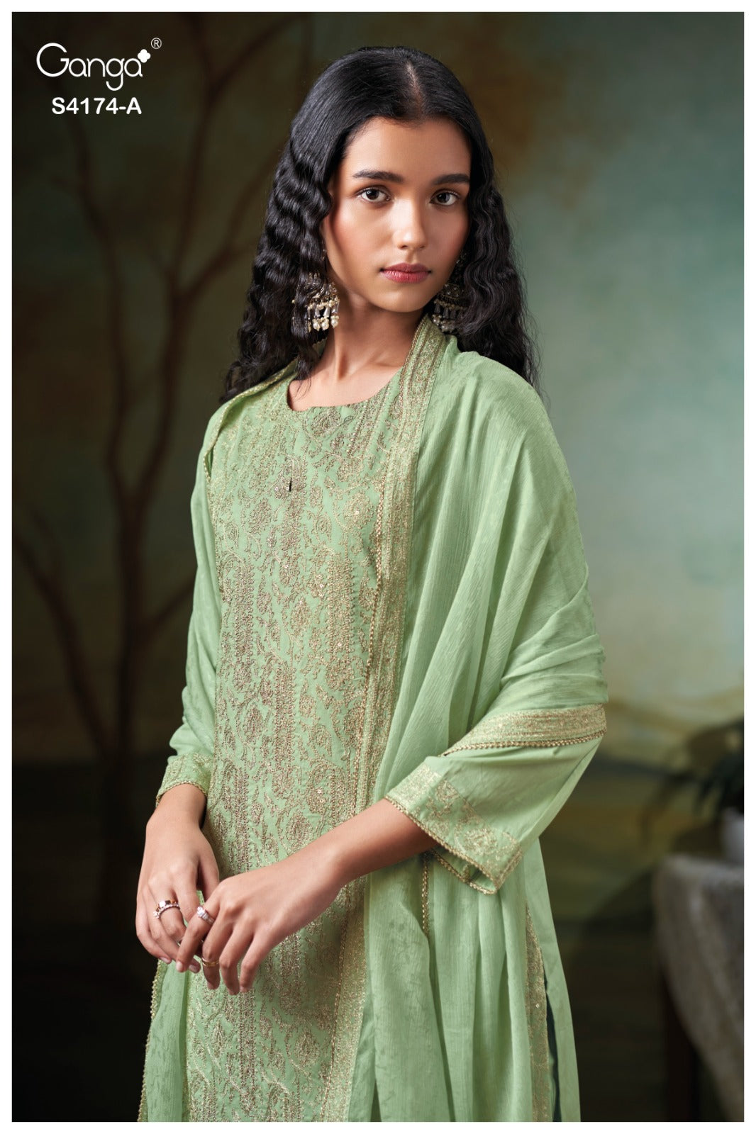 Dritiha 4174 Ganga Premium Bemberg Plazzo Style Suits Exporter Ahmedabad