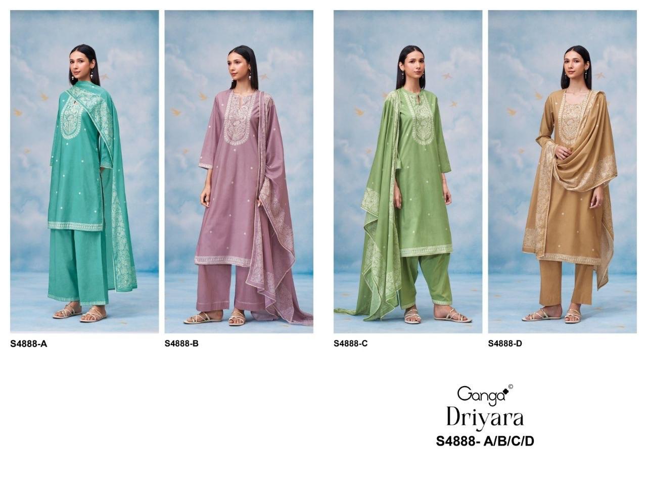 Driyara S4888 Ganga Cotton Pant Style Suits Wholesaler India