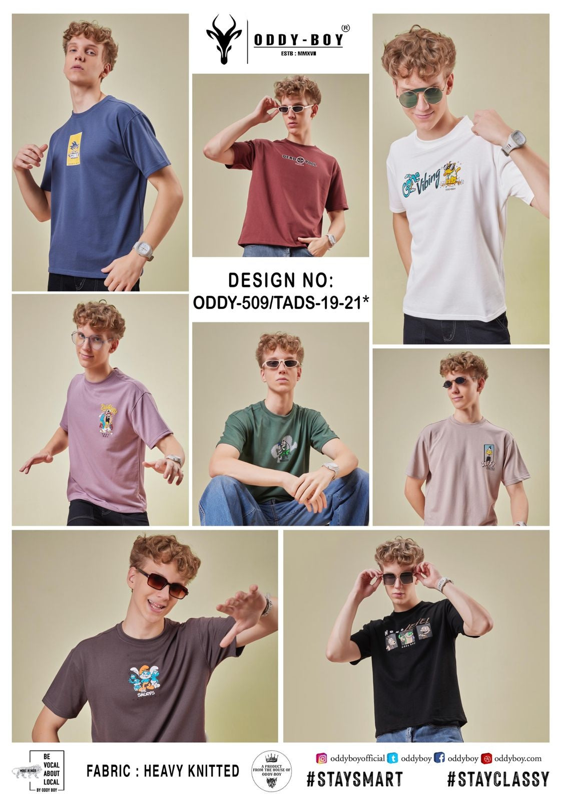 Drop Shoulder Design 509 Oddy Boy Knit Mens Tshirts Wholesaler India