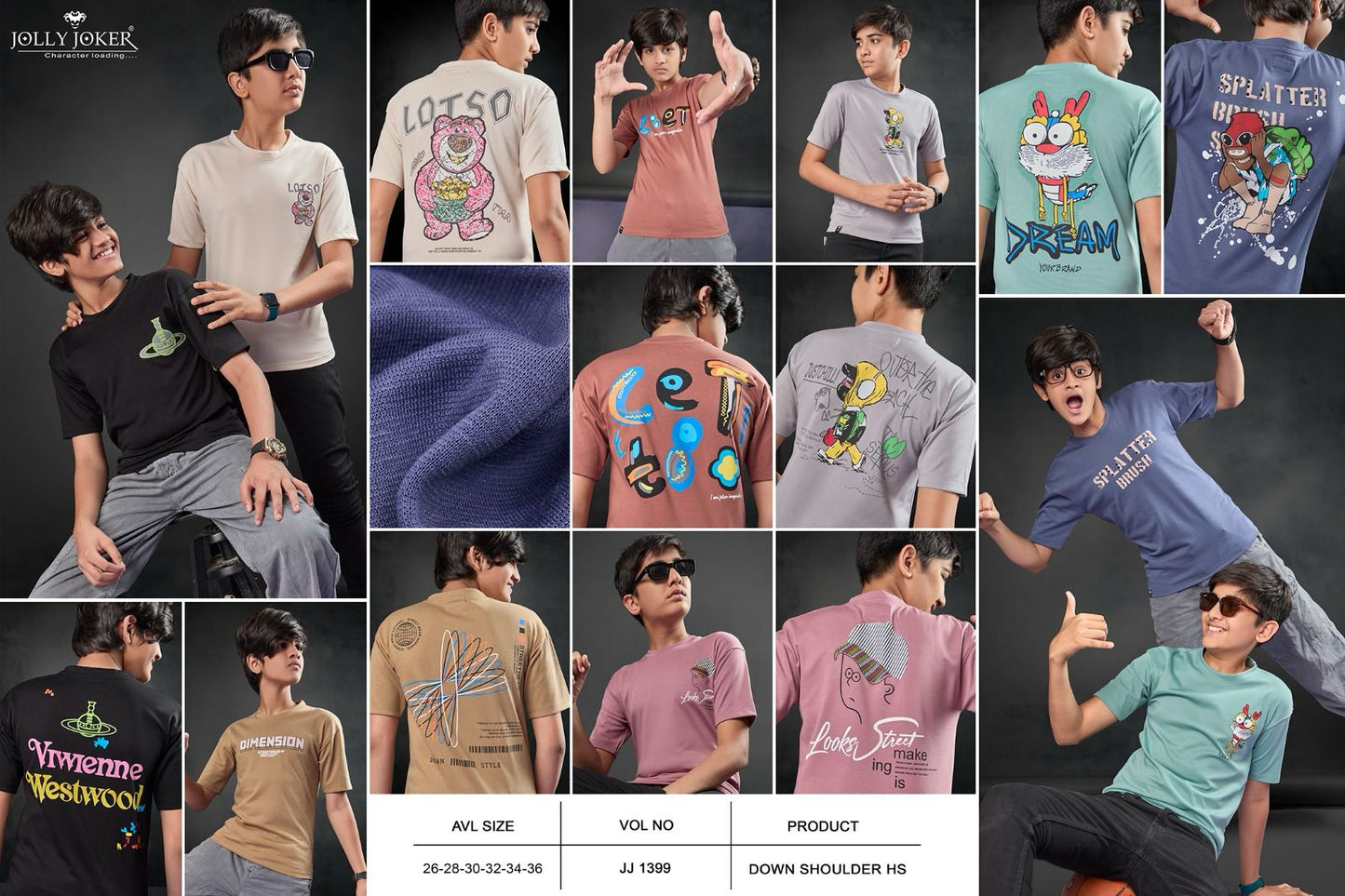 Drop Shoulder Jj 1399 Jolly Joker Canvas Boys Tshirt Wholesaler Ahmedabad