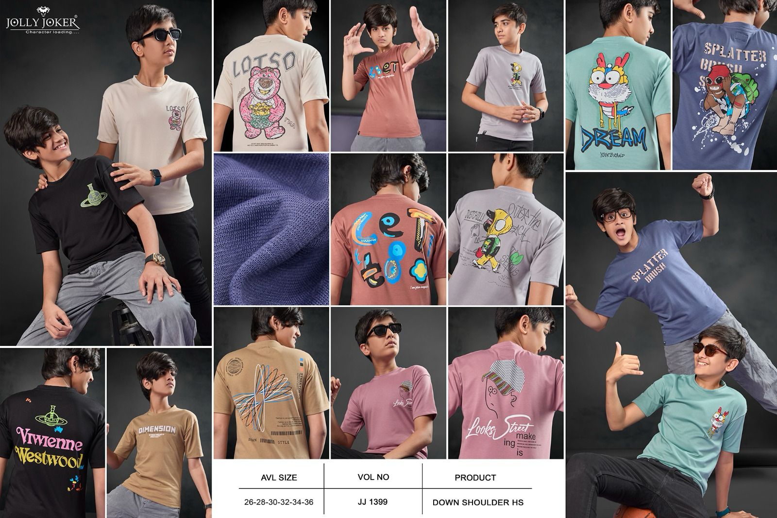 Drop Shoulder Jj 1399 Jolly Joker Canvas Boys Tshirt Wholesaler Ahmedabad