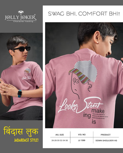 Drop Shoulder Jj 1399 Jolly Joker Canvas Boys Tshirt Wholesaler Ahmedabad
