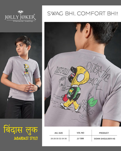 Drop Shoulder Jj 1399 Jolly Joker Canvas Boys Tshirt Wholesaler Ahmedabad
