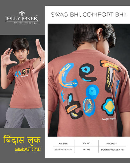 Drop Shoulder Jj 1399 Jolly Joker Canvas Boys Tshirt Wholesaler Ahmedabad