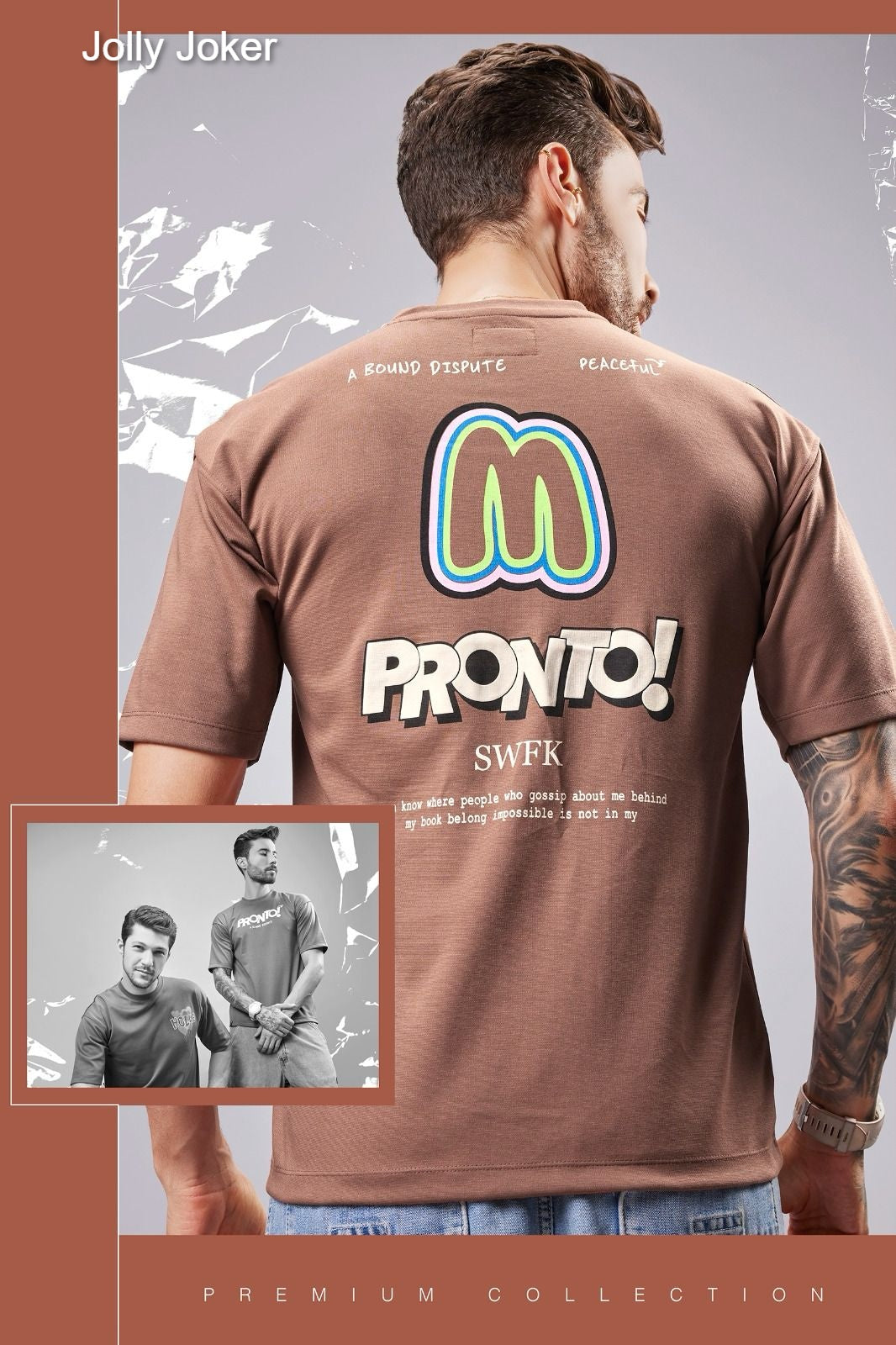 Drop Shoulder Vol 180 Jolly Joker Canvas Mens Tshirts Wholesaler Gujarat