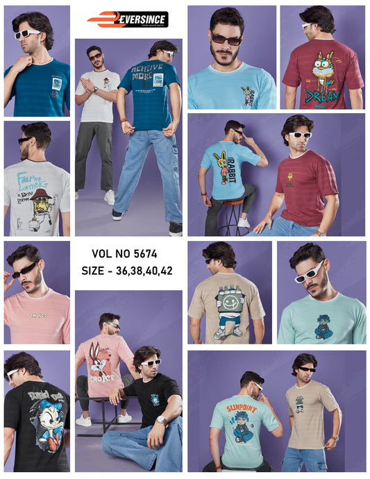 Drop Shoulder Vol 5674 Eversince Mens Tshirts Wholesale Price