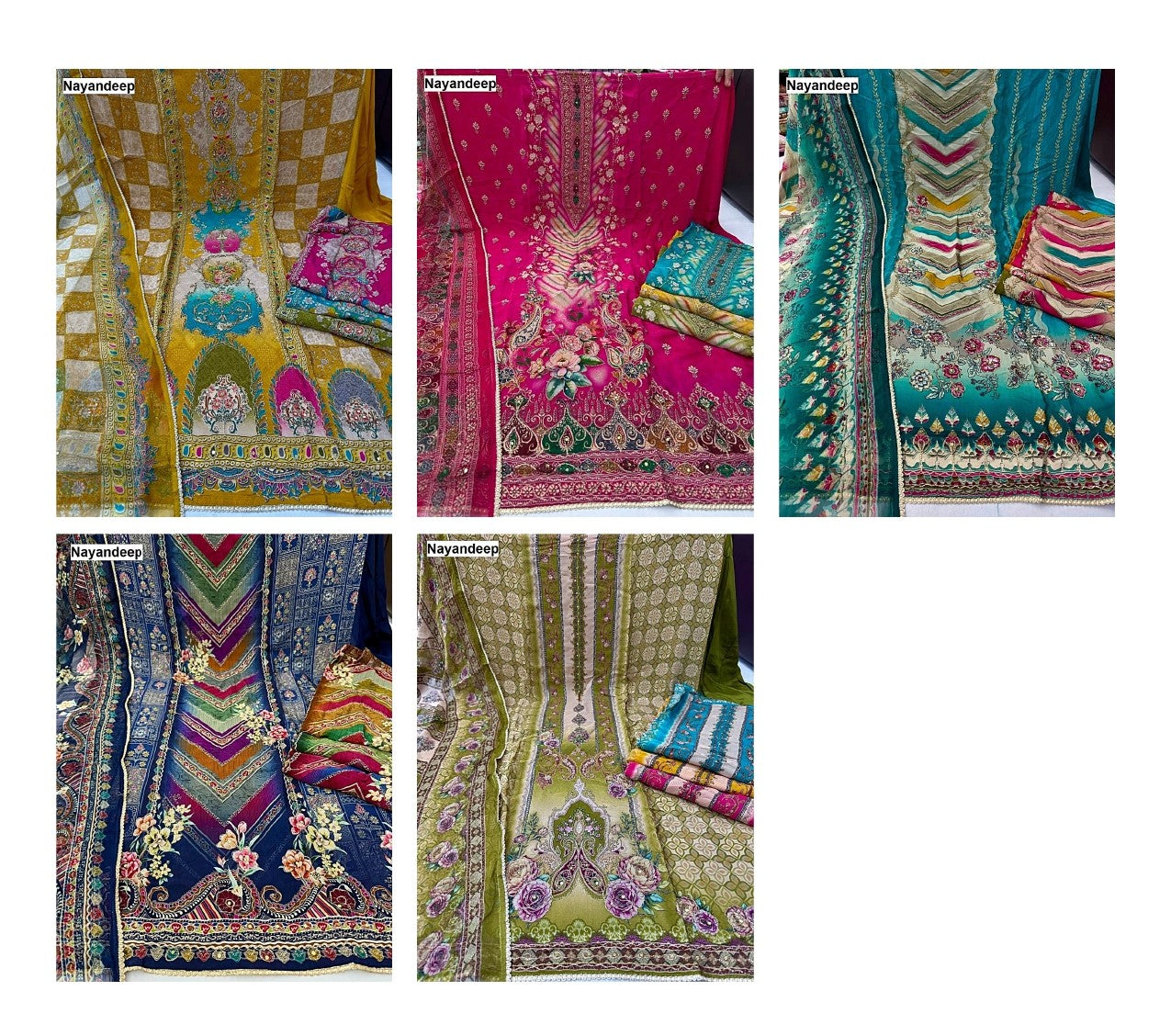 Drop Top Nayandeep Natural Crape Salwar Suits Wholesale