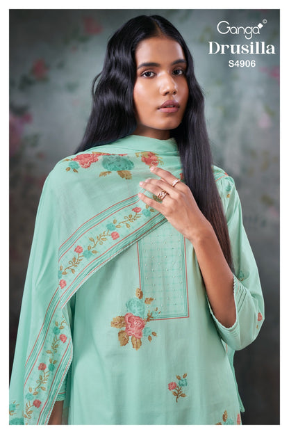 Drusilla S4906 Ganga Cotton Pant Style Suits Wholesale Price