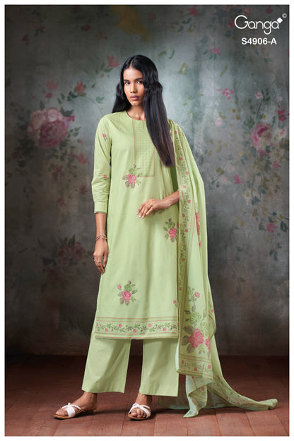 Drusilla S4906 Ganga Cotton Pant Style Suits Wholesale Price