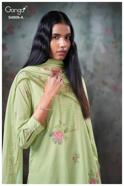 Drusilla S4906 Ganga Cotton Pant Style Suits Wholesale Price