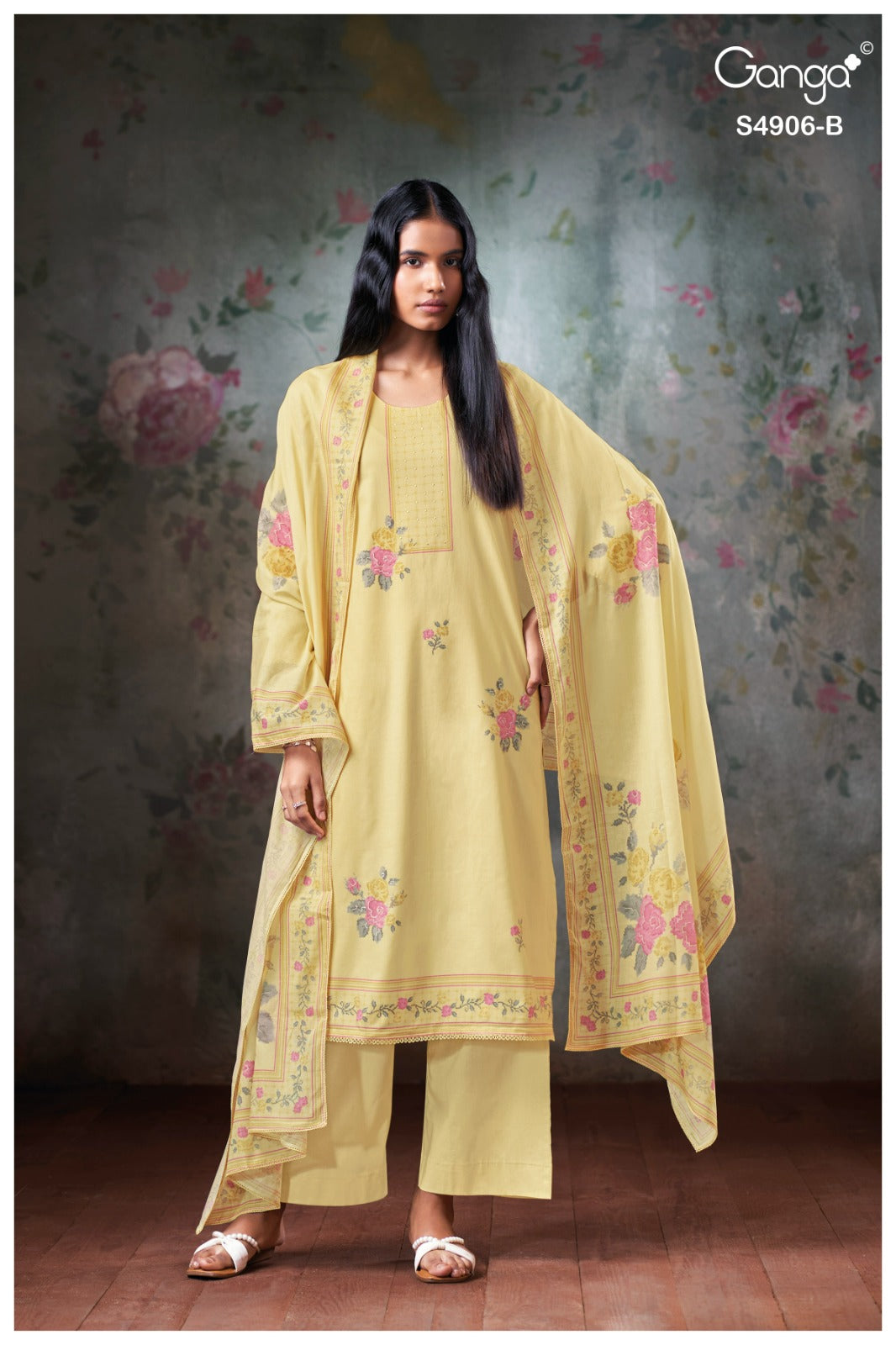 Drusilla S4906 Ganga Cotton Pant Style Suits Wholesale Price