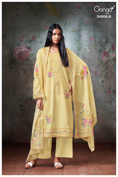 Drusilla S4906 Ganga Cotton Pant Style Suits Wholesale Price