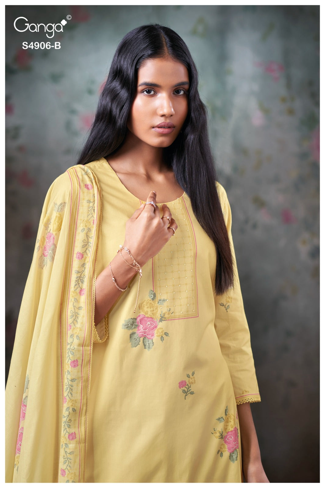 Drusilla S4906 Ganga Cotton Pant Style Suits Wholesale Price