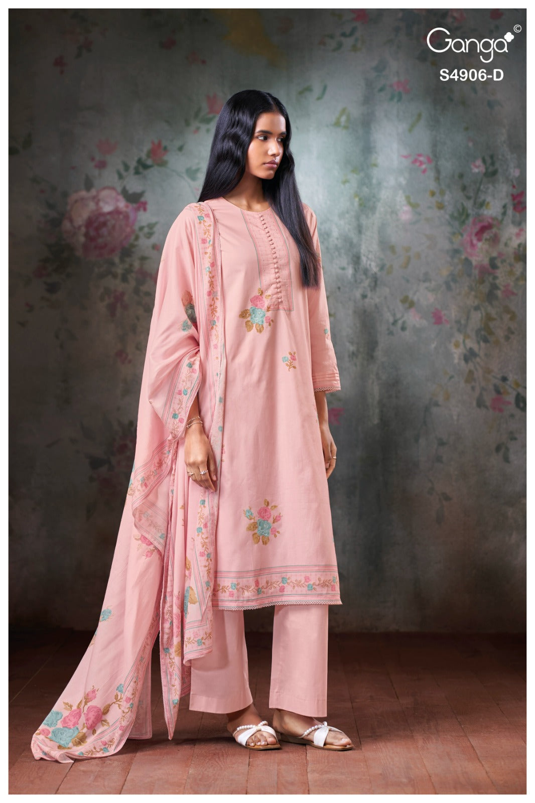 Drusilla S4906 Ganga Cotton Pant Style Suits Wholesale Price