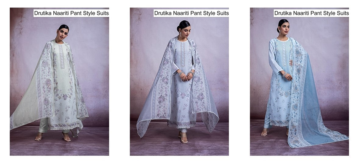 Drutika Naariti Linen Pant Style Suits Wholesaler Ahmedabad