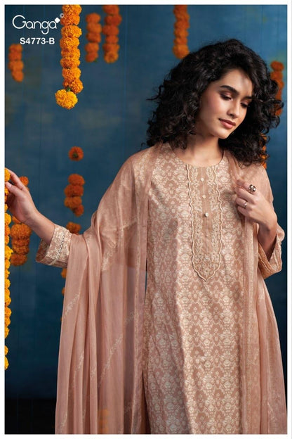 Druvie 4773 Ganga Cotton Plazzo Style Suits Exporter
