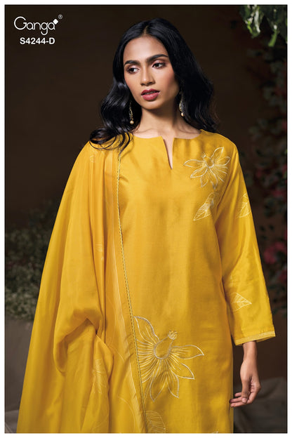 Druya S4244 Ganga Bemberg Pant Style Suits Wholesale Price