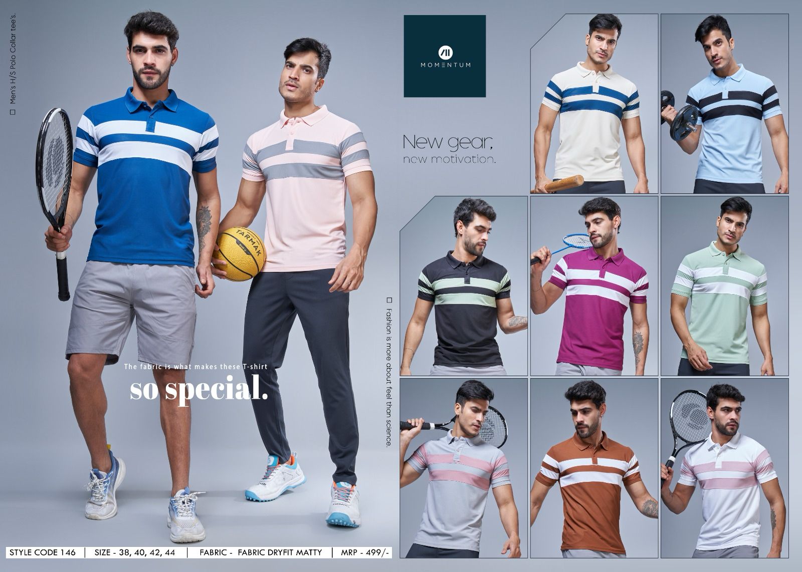 Dry Fit Code 146 Momentum Matty Mens Tshirts Manufacturer India