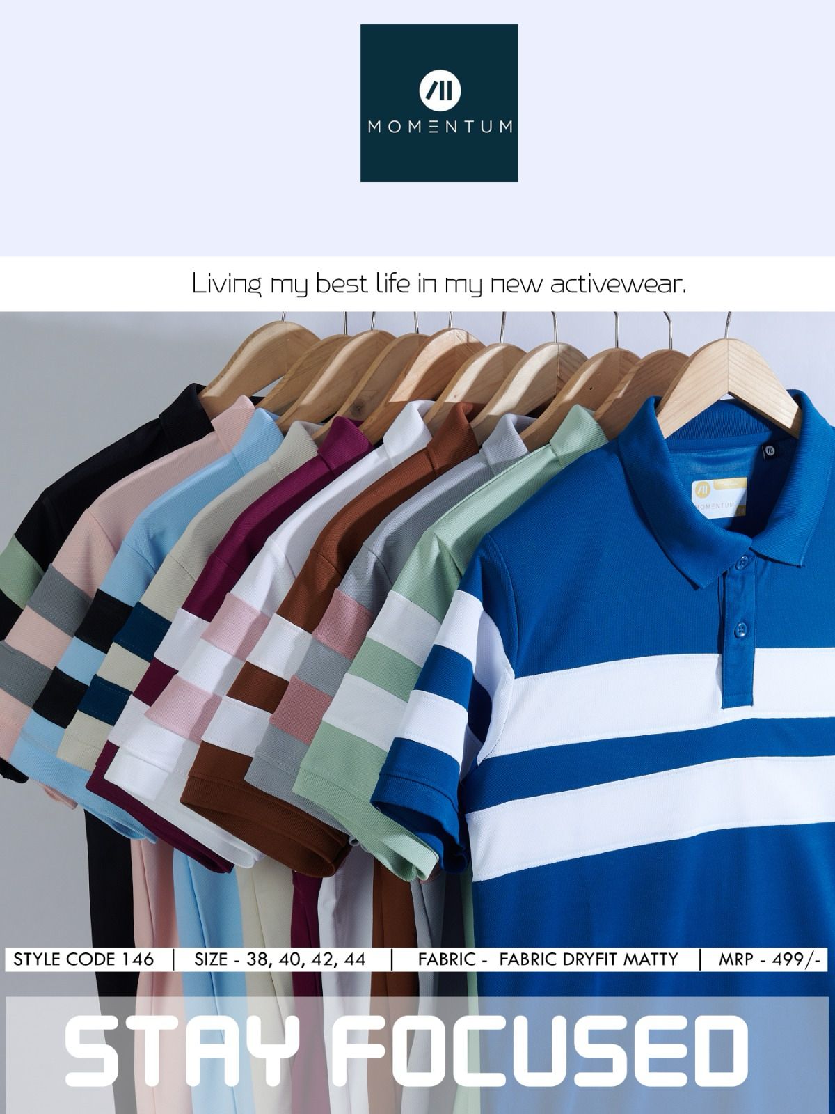 Dry Fit Code 146 Momentum Matty Mens Tshirts Manufacturer India