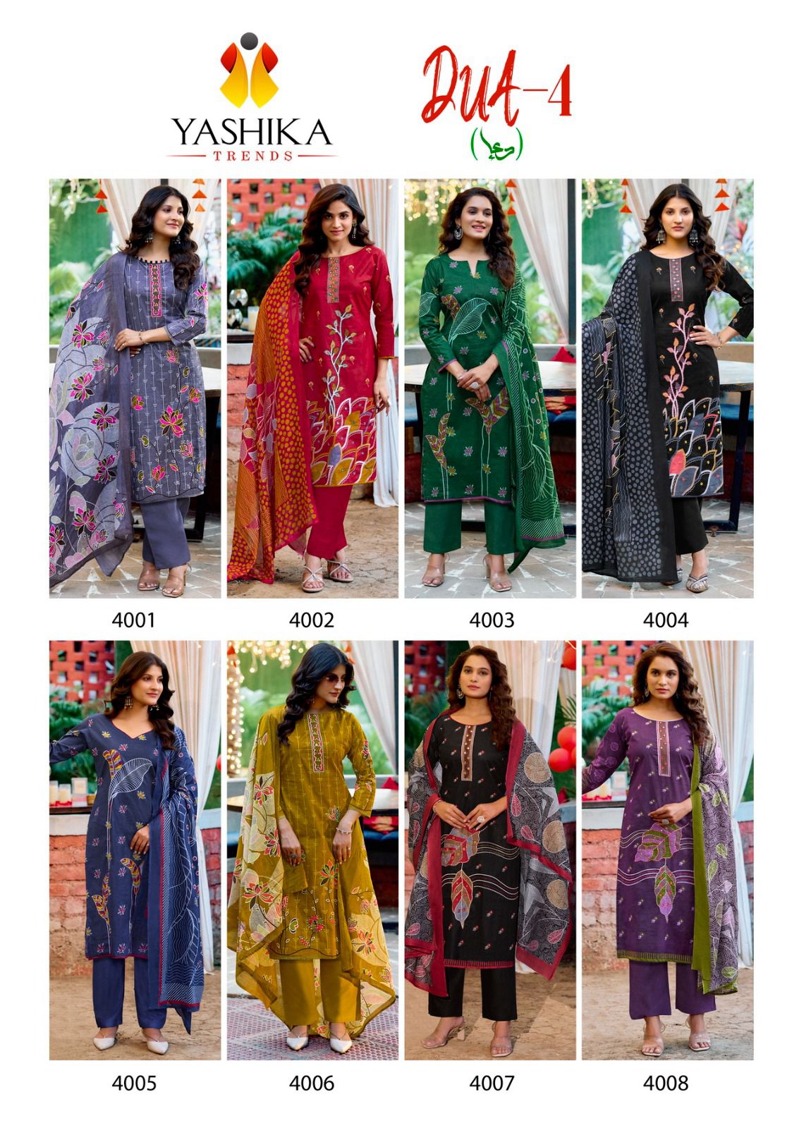 Dua 4 Yashika Trends Cotton Karachi Salwar Suits Supplier