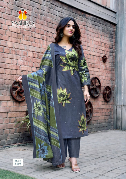 Dua 5 Yashika Trends Cotton Karachi Salwar Suits Wholesale Rate