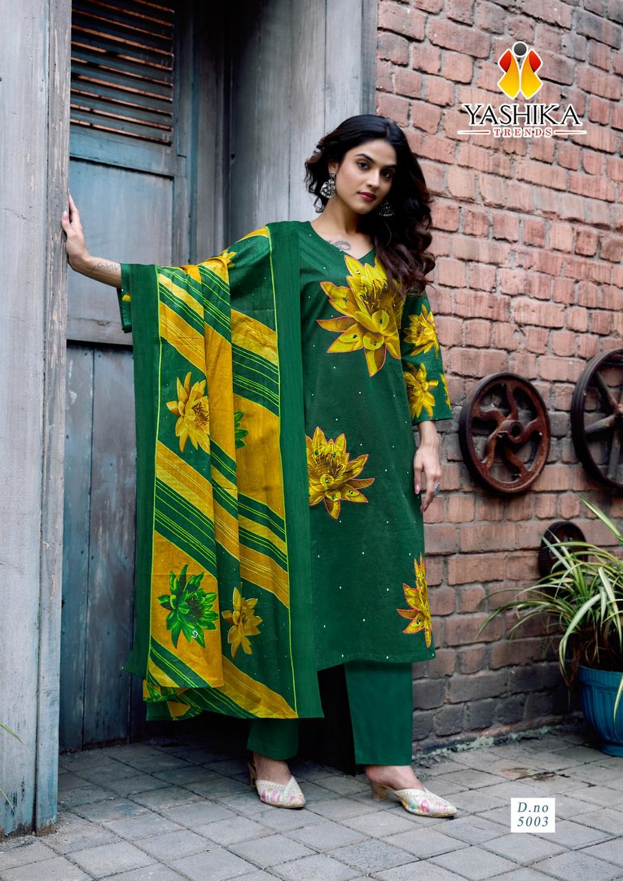 Dua 5 Yashika Trends Cotton Karachi Salwar Suits Wholesale Rate