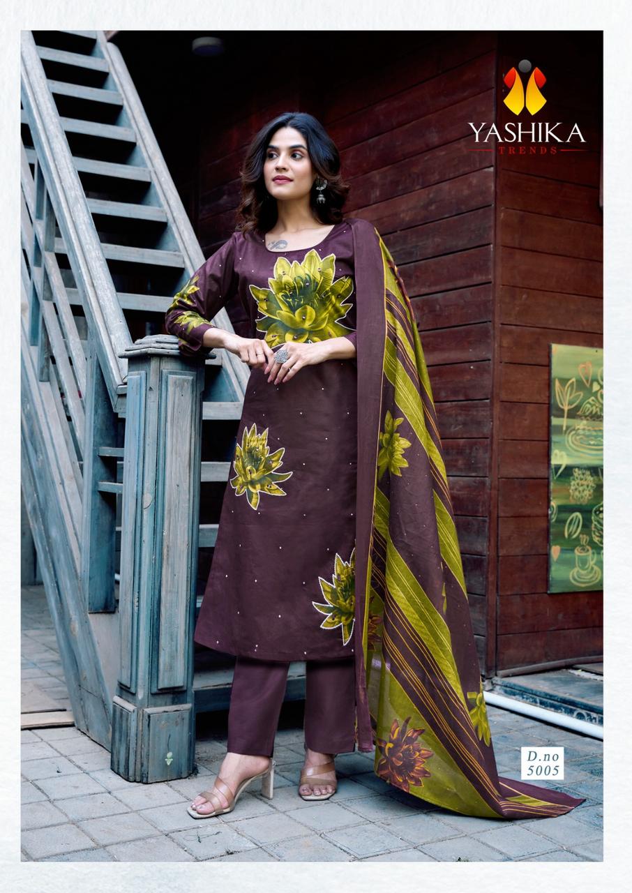 Dua 5 Yashika Trends Cotton Karachi Salwar Suits Wholesale Rate
