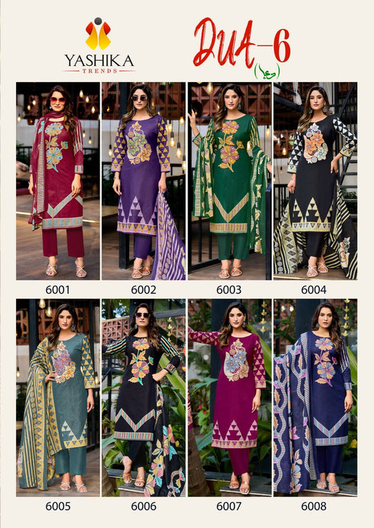Dua 6 Yashika Trends Cotton Karachi Salwar Suits Wholesale