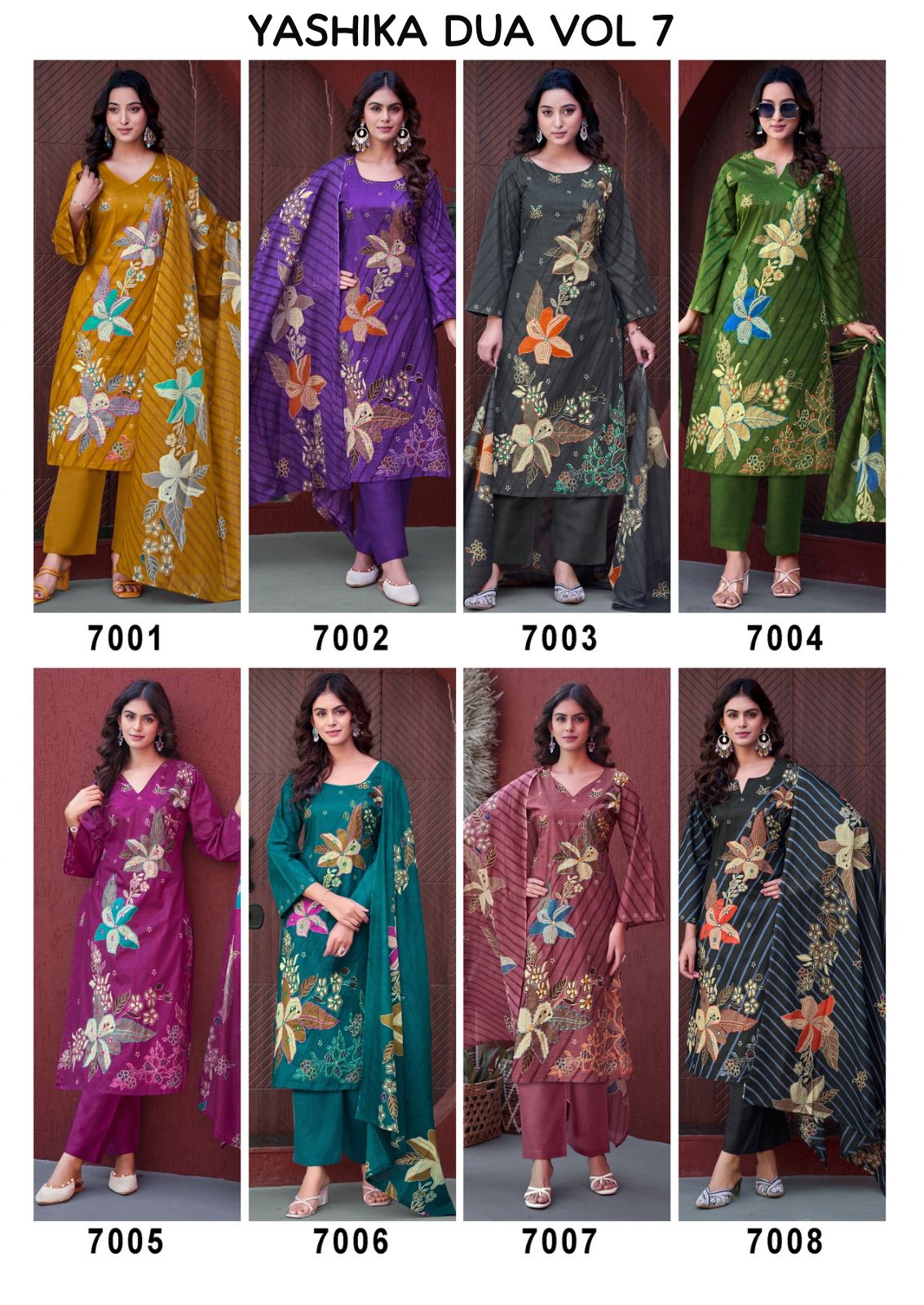 Dua 7 Yashika Trends Heavy Cotton Karachi Salwar Suits Wholesaler India
